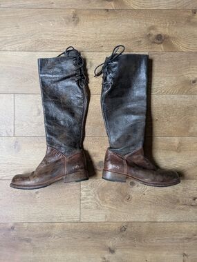 BED|STU Two-Tone Tall Leather Boots